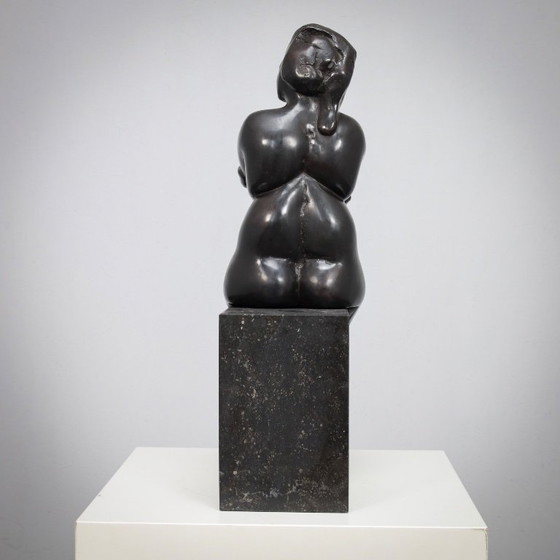 Image 1 of Seated Female Sculpture by Francine Govers, Netherlands, 1990s