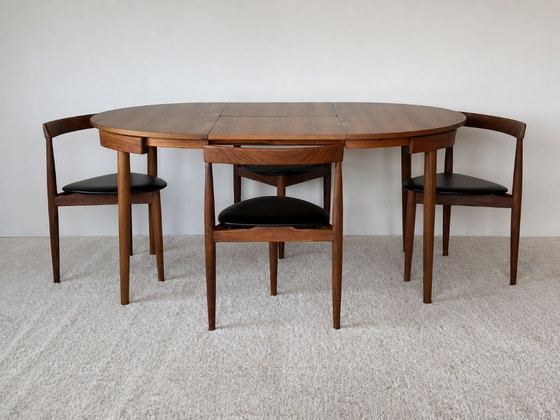 Image 1 of  Set da pranzo allungabile Roundette in teak di Hans Olsen per Frem Røjle, Danimarca, anni '60