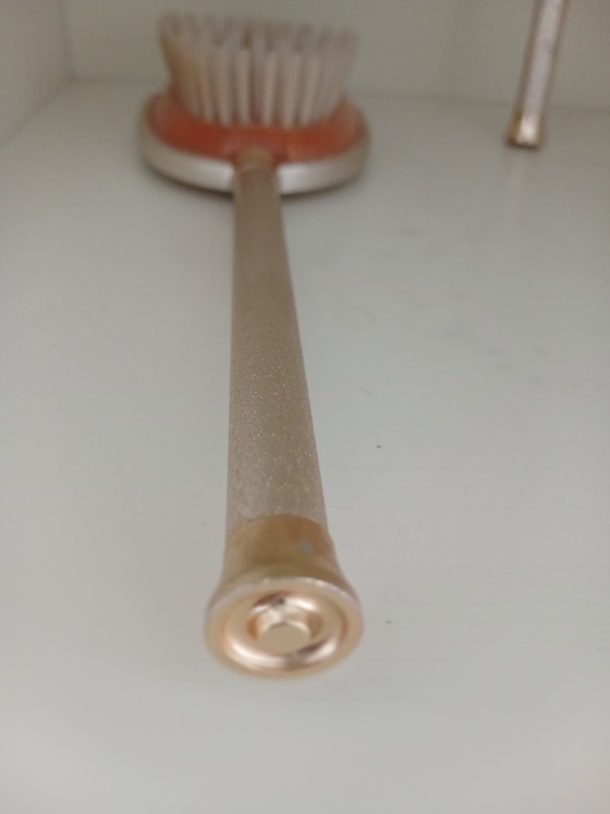 Vintage Hairbrush and Hand Mirror/Dressing Table Set – Decoration, Glass, Metal (photo 4 of 12)