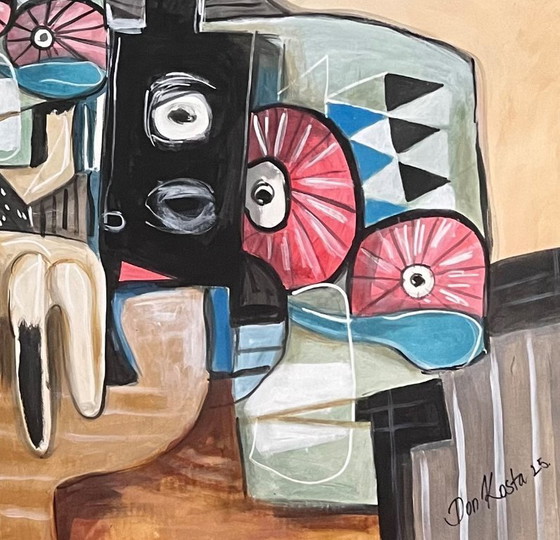 Image 1 of Don Kosta - Derrière le masque XXL Acrylique sur toile