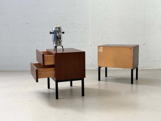 2 MSL Thalia Nightstands - Sapelli, 1970s, Mid-Century – Wood (photo 7 of 15)