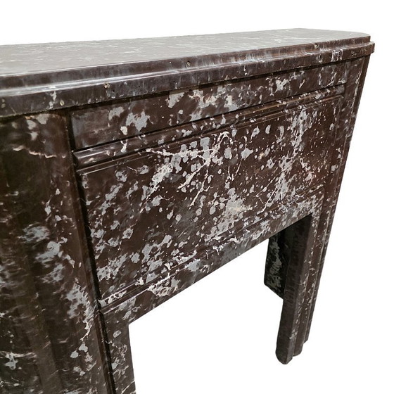 Image 1 of French Art Deco faux marble mantelpiece, circa 1920