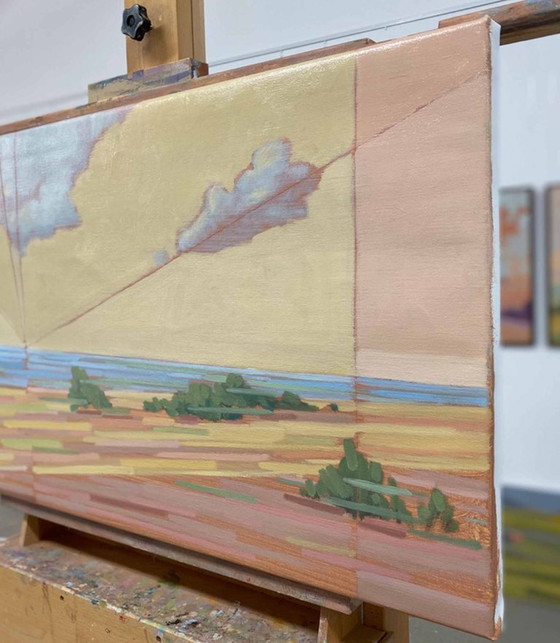 Image 1 of Tussen Hemel en Aarde, olieverf op doek, 83 x 50 cm, Sandra Kolondam