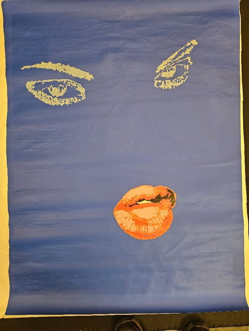 Zeefdruk op canvas Henk van der Vet kiss