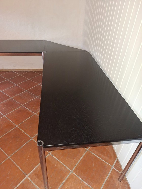 USM Haller hoekbureau L-vormig: Eiken Zwart – Vergadertafel, Wood (photo 3 of 5)