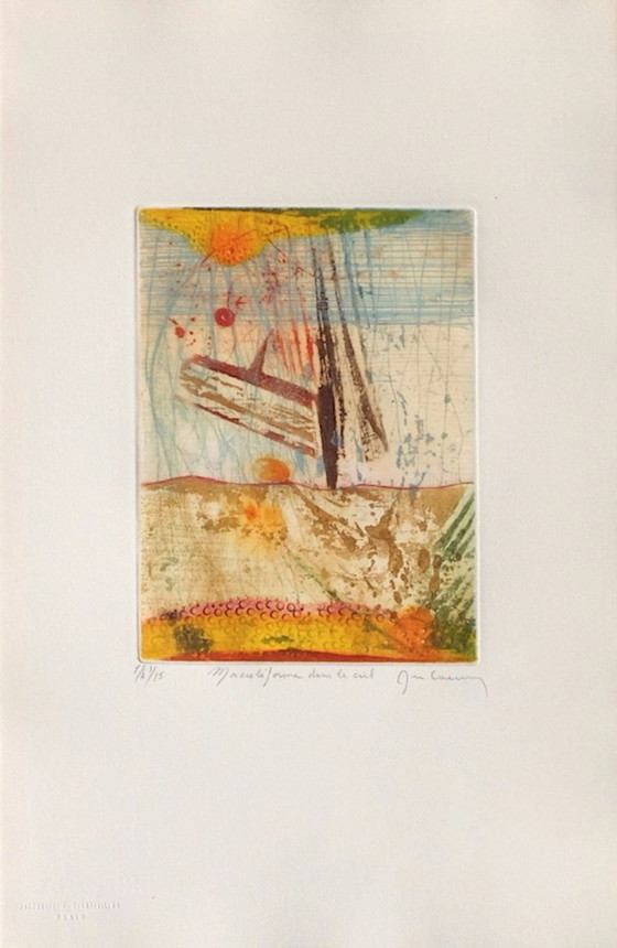 Image 1 of René Carcan, Maculiforme am Himmel, signierte Radierung, 1990