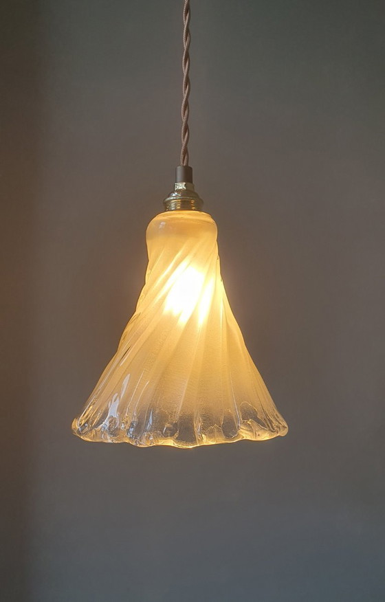 Image 1 of Vintage Amber Glass Murano Lamp