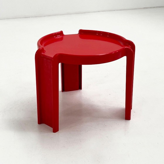 Image 1 of Red Side Table by Giotto Stoppino for Kartell, 1970s
