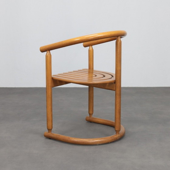 Image 1 of Set di 6 sedie da pranzo in legno curvato di Allmilmö, anni '80