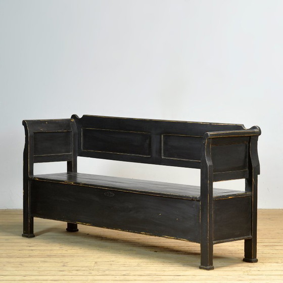 Image 1 of Antique pine drop-top bench, 1900s
