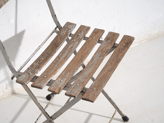 Chaises de jardin pliantes antiques (c.1920). Lot de 2 pièces #2 – Iron, Rustic (photo 38 of 39)