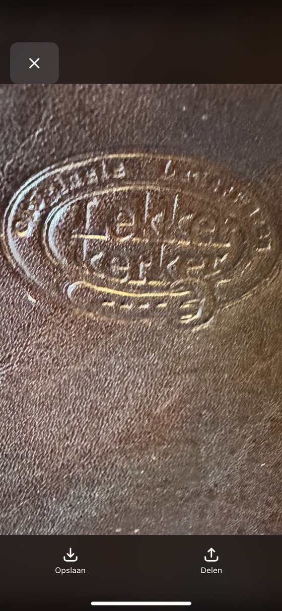 Image 1 of Cartella in pelle vintage di Lederwaren Kerkhof (Paesi Bassi) - con chiavi