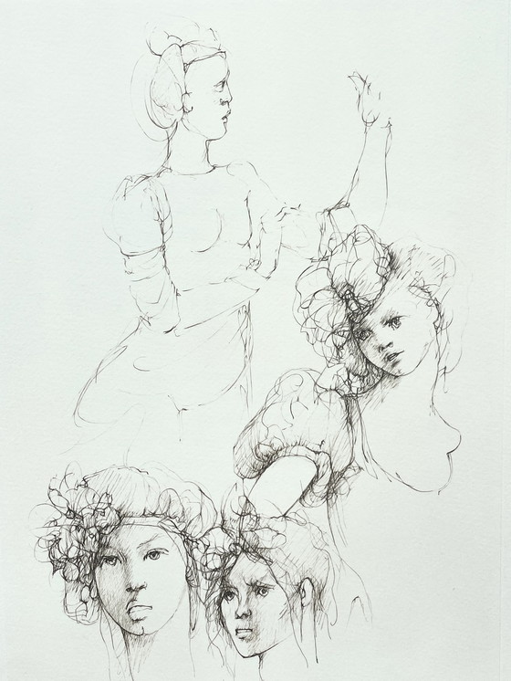 Image 1 of Leonor Fini, rara litografía sobre Arches