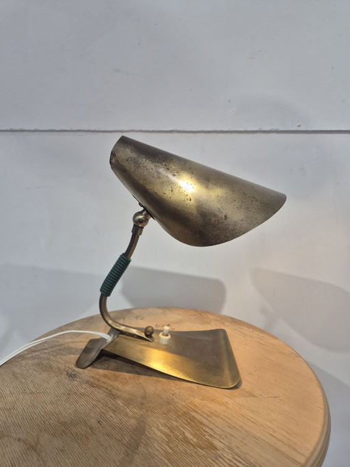 Vintage 50s brass bedside table lamp
