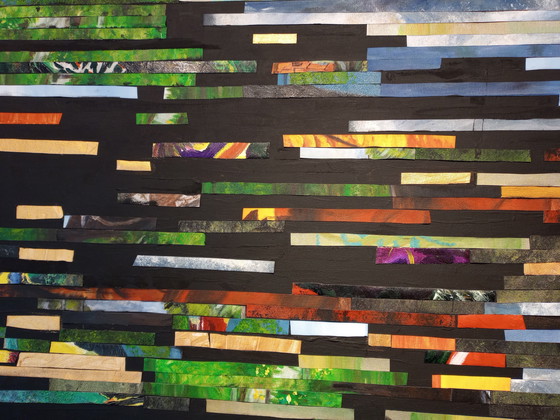 Image 1 of T. van Steenbergen "Various Stripes" 120 x 100 cm New