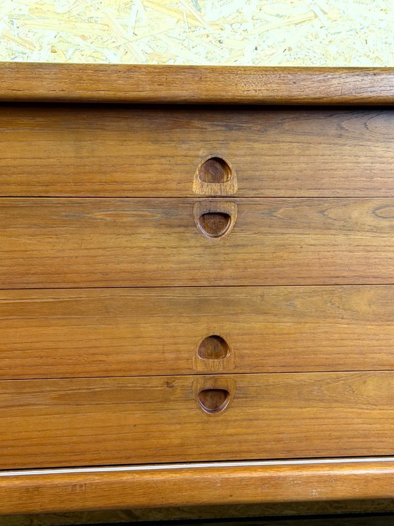 Image 1 of Teakhouten dressoir/credenza uit de jaren 60/70 van H.W. Klein Bramin, Deens modern design.