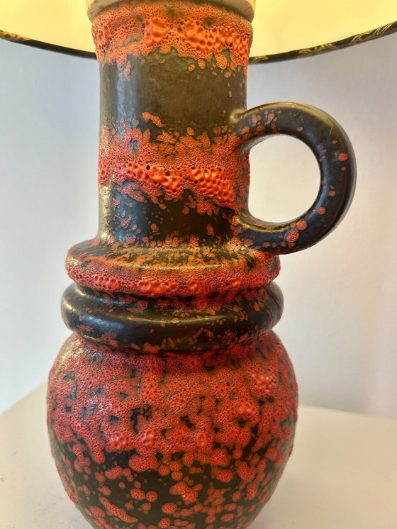 Image 1 of Upcycled table lamp made from a Scheurich ceramic vase | Model 428-26 | West German Pottery