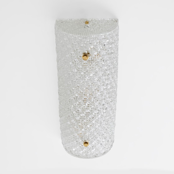 Image 1 of Coppia di applique da parete moderne in vetro di Murano italiano con texture