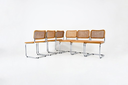 Eetkamerstoelen Stijl B32 van Marcel Breuer, Set van 6