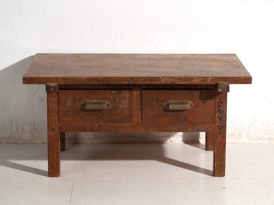 Antiker japanischer niedriger Tisch aus Holz – Japan, circa 1930 – Schreibtisch, Industrieel (photo 37 of 39)