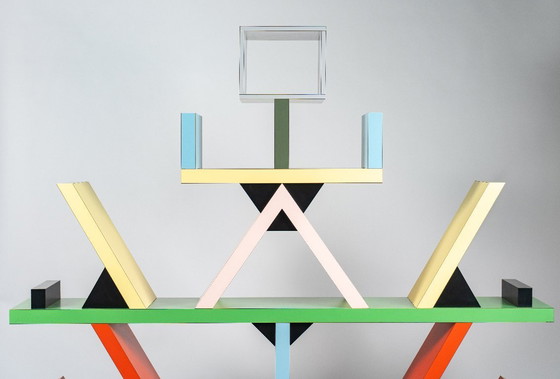 Image 1 of "Carlton" Boockcase designed by E.SOTTSASS edited by Memphis, 1982.