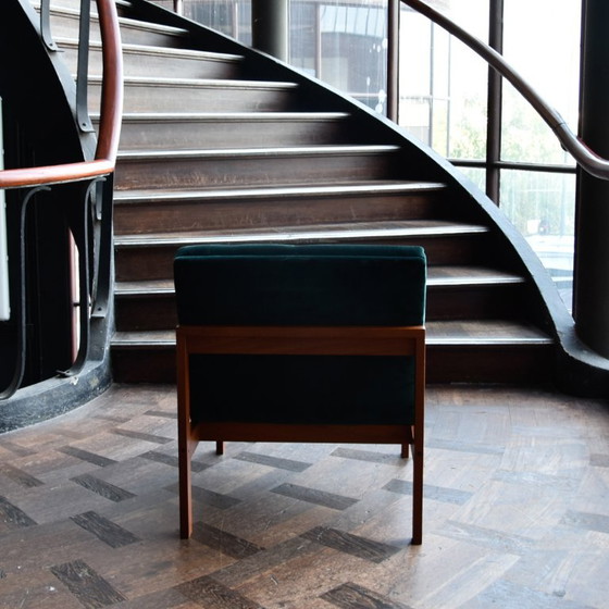Teak Easy Chair Ole Gjerlov Knudsen & Torben Lind – France & Søn, Fauteuils, Textile (photo 5 of 9)