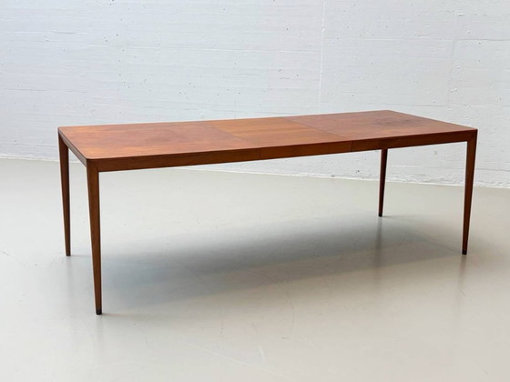Image 1 of Table à manger danoise en teck par Erik Riisager Hansen pour Haslev Møbelsnedkeri, 1960