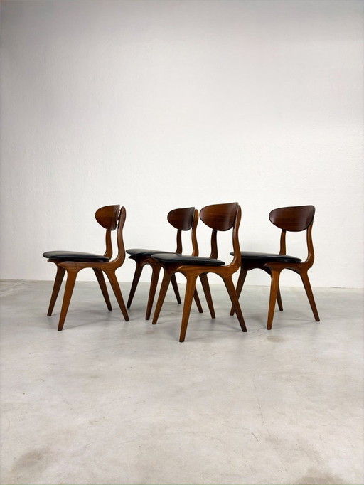 Set of dining room chairs 'Snavel' by Louis van Teeffelen