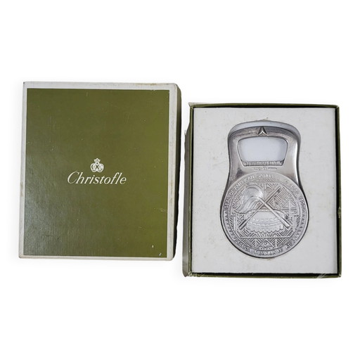 Ouvre-bouteille en métal argenté Christofle
