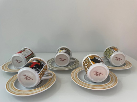 Image 1 of 5x Tazze e piattini Art Déco d'epoca (Lautrec)