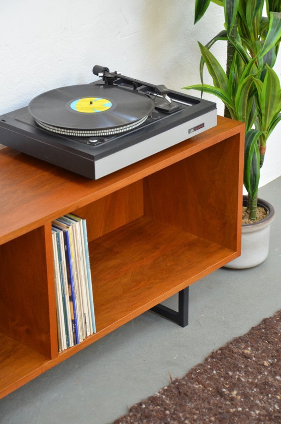 Image 1 of Credenza vintage a giorno, mobile basso, giradischi HiFi/phono, cassettiera