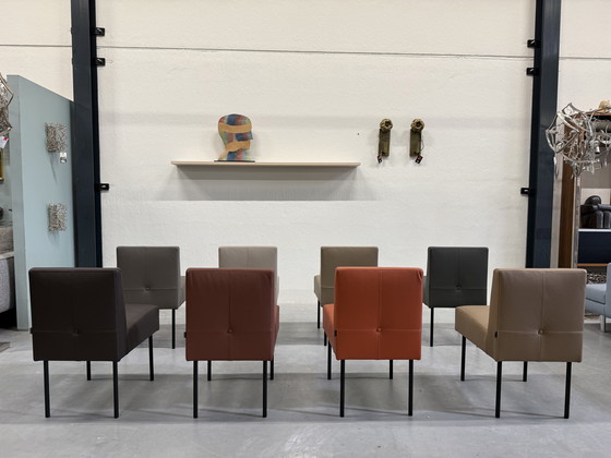 Image 1 of 8 Gelderland 7714 Sedia Button Sedia di design in pelle