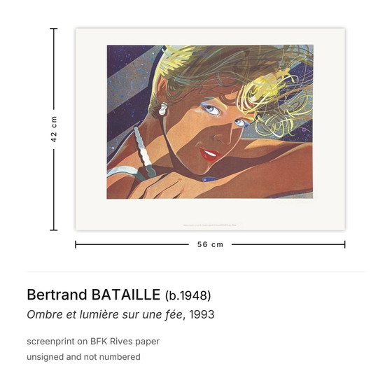 Image 1 of Bertrand BATAILLE Sombra y luz en un hada, serigrafía, 1993