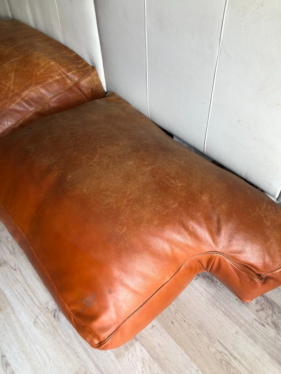 Image 1 of Canapé Poltrona Frau Socrates, design italien, cuir, cognac