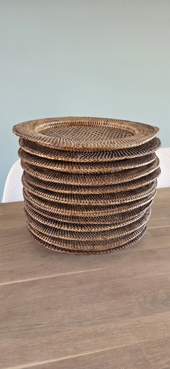 Image 1 of Sottopiatto (12) - Piatti molto grandi - Rattan