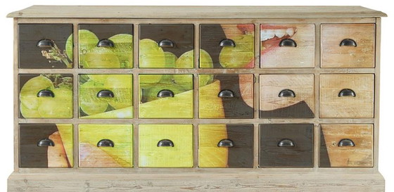 Vintage Chest of Drawers in Wood, 2010s – Sideboard, Metal, Rustic (photo 3 of 4)