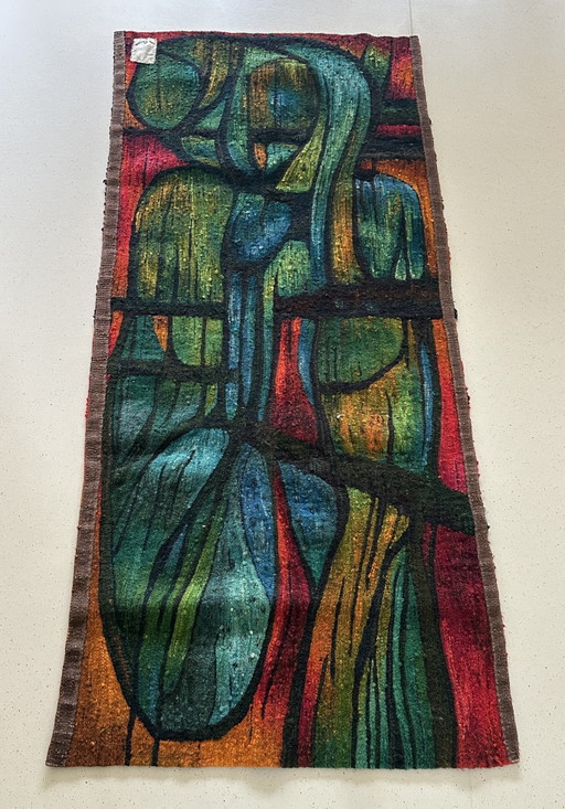 Polnischer Kelim „Puszcza“ H. Sułkowska für ZWW, 1970er Jahre (2,15 x 0,95)