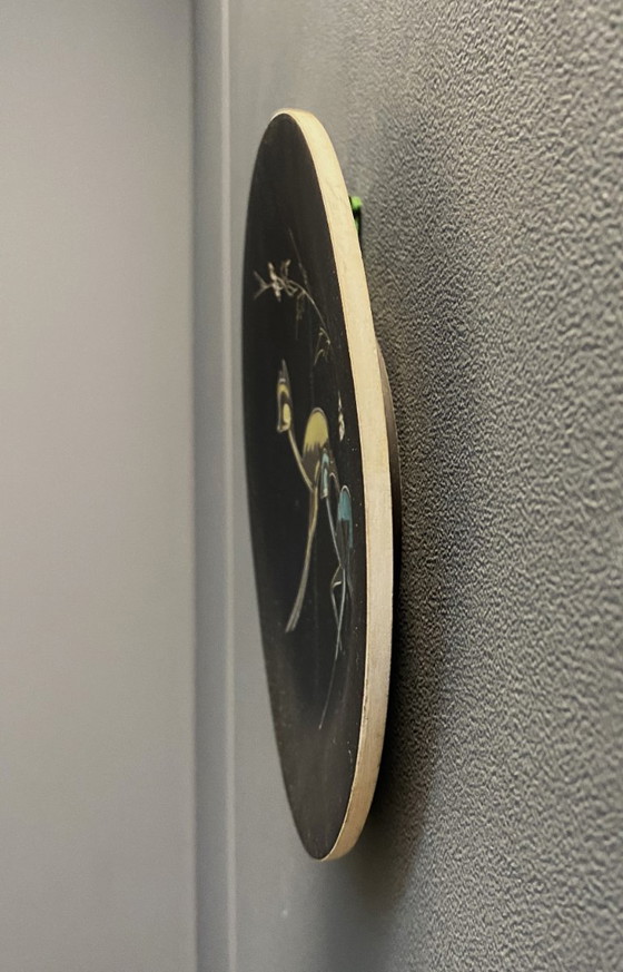 Image 1 of Piatto da parete in ceramica Ruscha con motivo cervo, anni '60