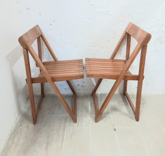 Image 1 of Coppia di Sedie Pieghevoli Trieste Produzione Bazzani