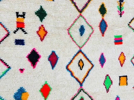 Tappeto in lana bianca decorato 200cm x 300cm – Tappeti, Wool, Modern (photo 4 of 8)