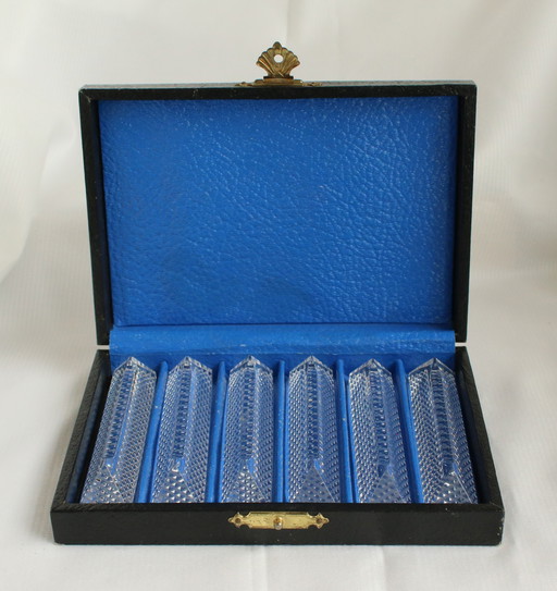 6 Crystal Knife Plates Includes Original Gift Box