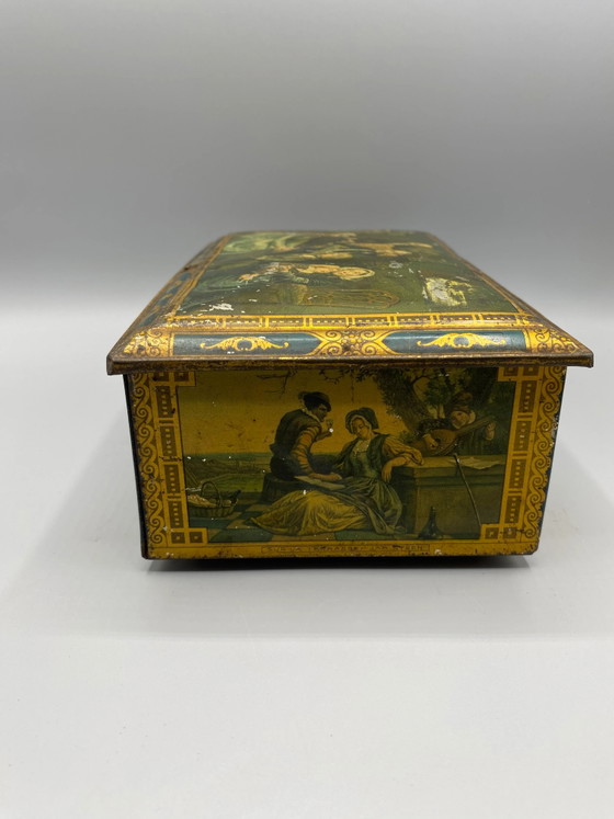 Afsluitbare blikken doos, decoratie met meesterwerken, Widow J. Bekkers & Son Dordrecht – Decoratieve objecten (photo 3 of 9)
