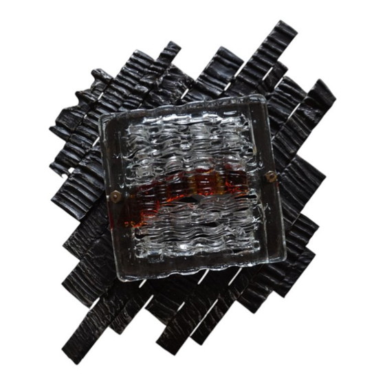 Image 1 of Lampada da parete brutalista Poliarte di Albano Poli, 1970