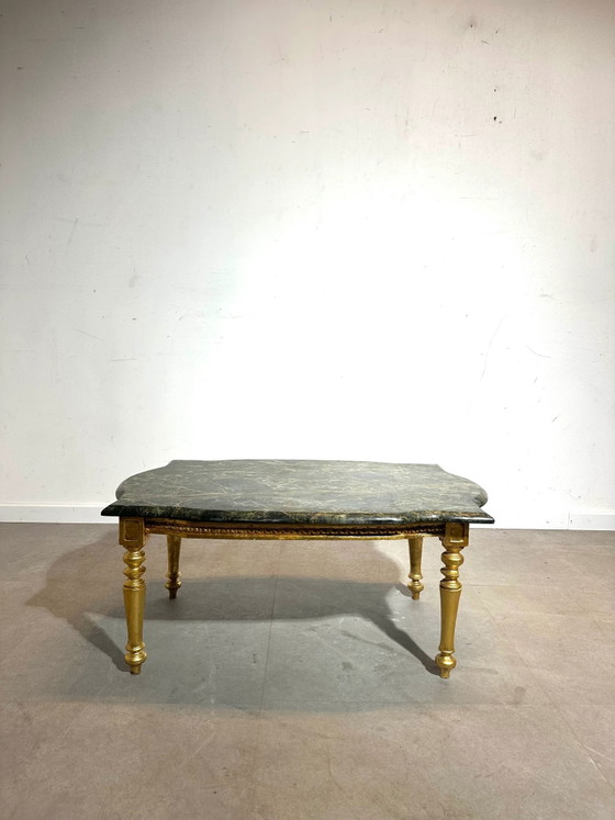 Juego de salón antiguo francés estilo Luis XVI + mesa de centro de mármol – Zona de estar (photo 6 of 7)