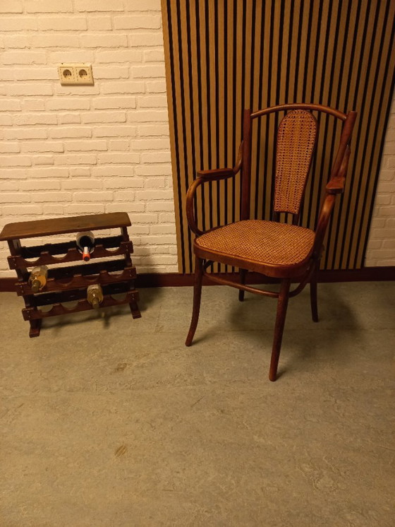 Image 1 of Brutalist wooden wine rack