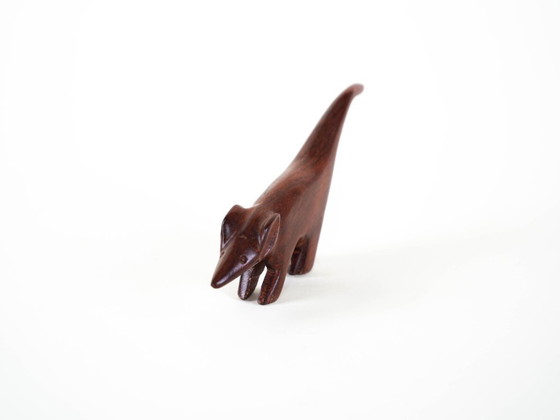 Image 1 of Figurine animale en teck, design danois, années 1970, fabriquée au Danemark