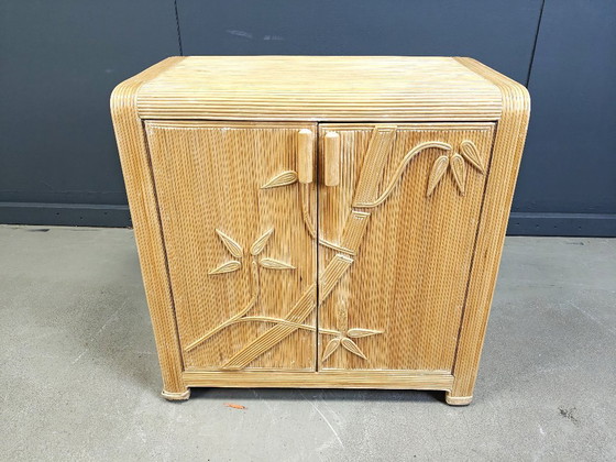 Image 1 of Mobile vintage in ancia tropicale spaccata, anni '70