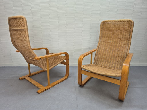 Vintage Ikea-Sessel Riet. Yngve Ekström, Öland. Pro Stück: