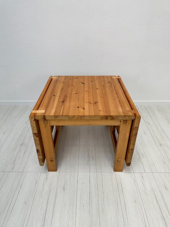 Image 1 of Vintage ‘Fureka’ Pine Drop-Leaf Dining Table by Edvin Helseth for Stange Bruk 60s