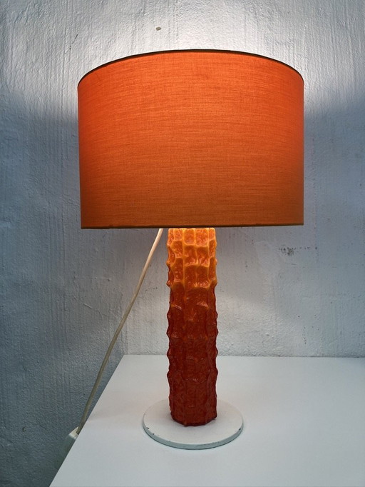 70s Table Lamp in Orange Space Age Design